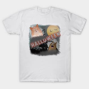 Halloween cat vintage T-Shirt